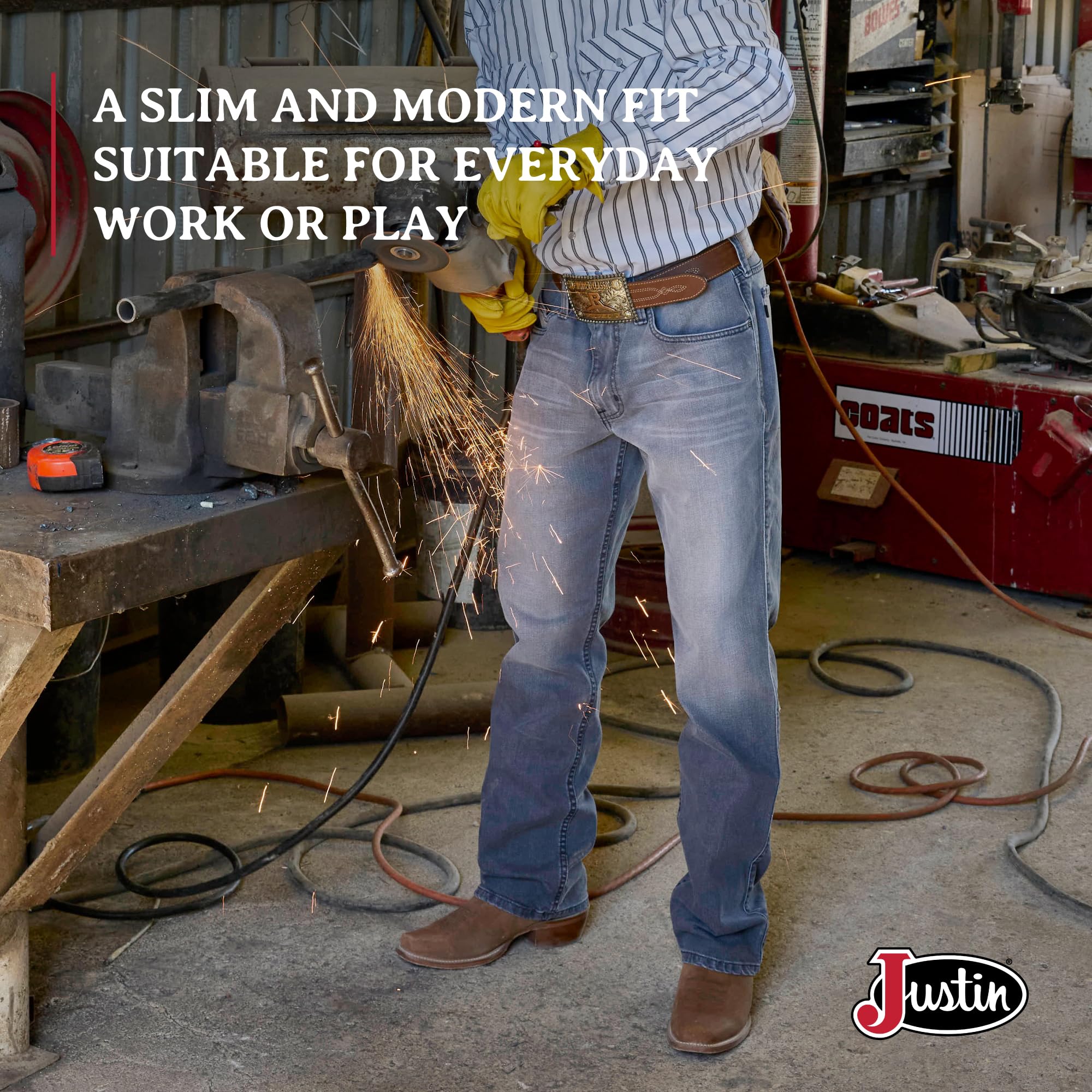 Justin 1879 J1 Modern Slim Jeans for Men - Premium Denim, Stylish Fit, Comfortable Wear, Long-Lasting, Versatile Look - Image 4