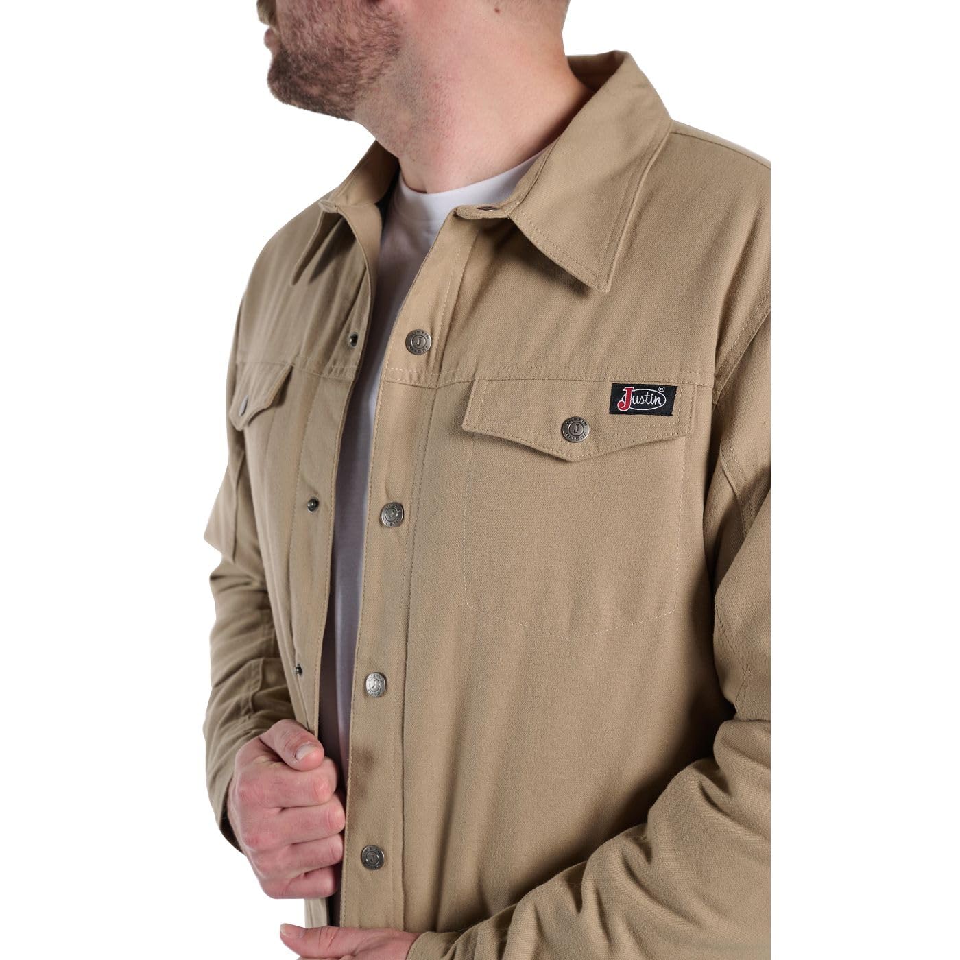 Justin J-1458 Jackson Shacket - Stylish Men's Plaided Shirt, Casual Button-Down, Warm Flannel Layer - Image 6