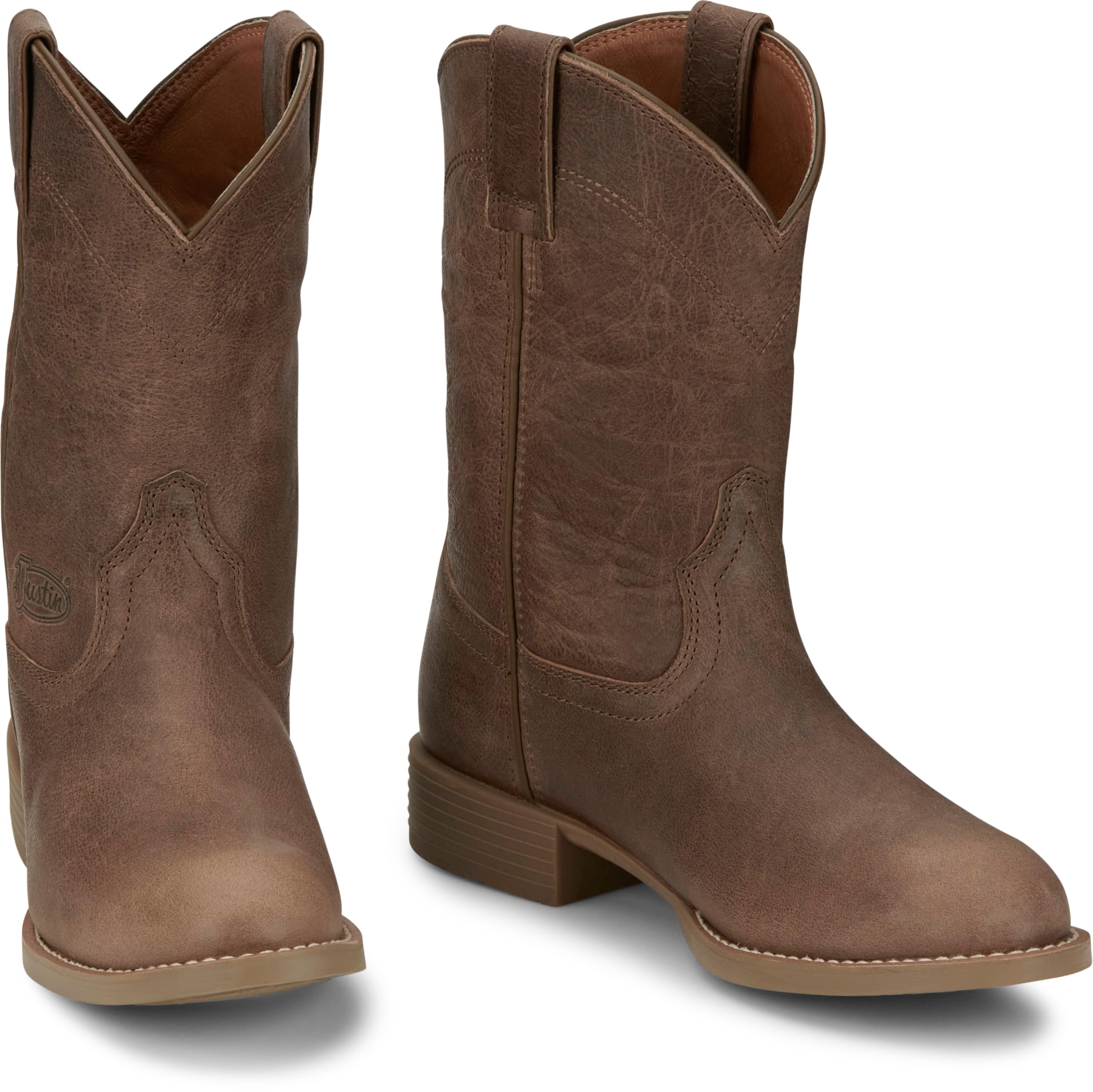 Justin Kilgore 10" Stampede Roper Men's Boots, Premium Leather, J-Flex Insole, Round Toe, Oil & Slip Resistant Rubber Outsole - Image 3