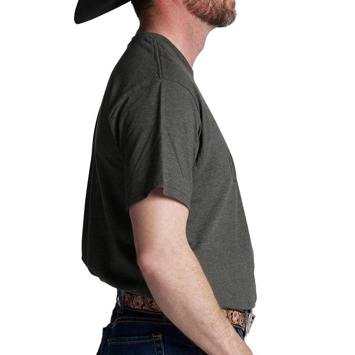 Justin Logo Tee for Men - Comfortable Western Style T-Shirt, Soft Cotton-Polyester Blend, Tagless Neck, Everyday Wear - Image 3