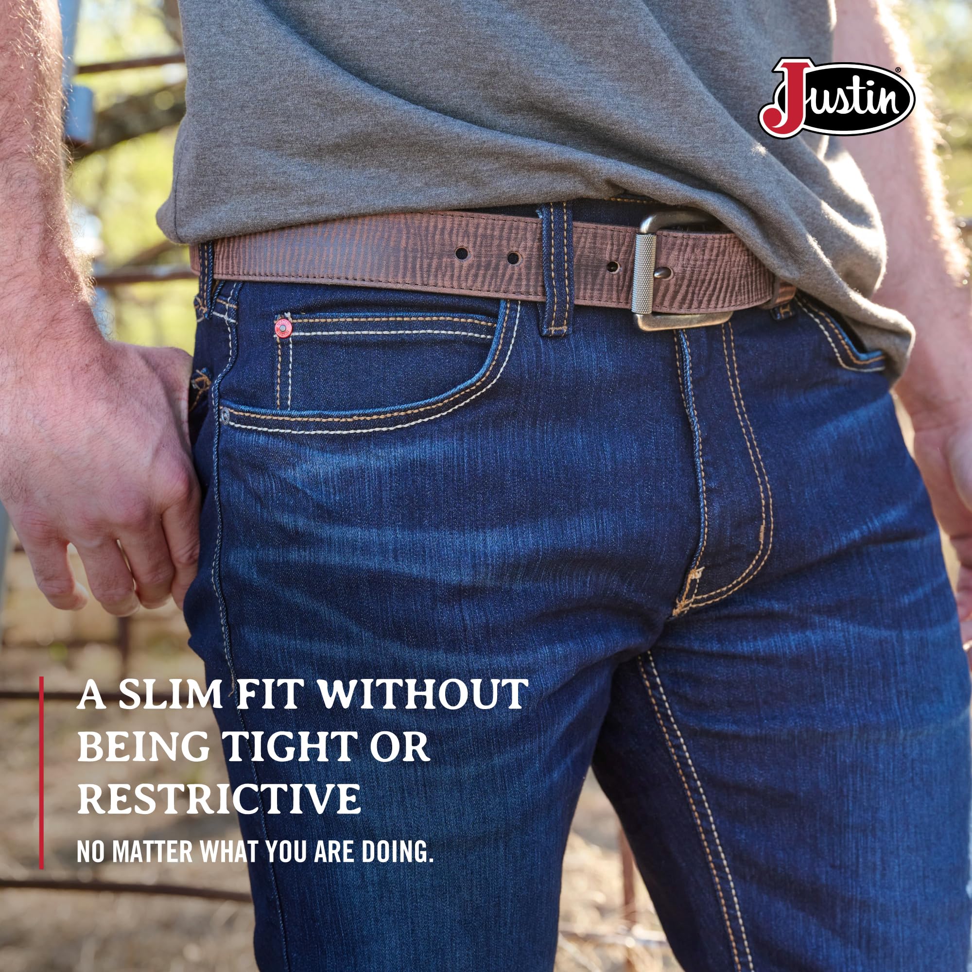 Justin Men's 1879 J2 Straight Leg Jeans - Image 4