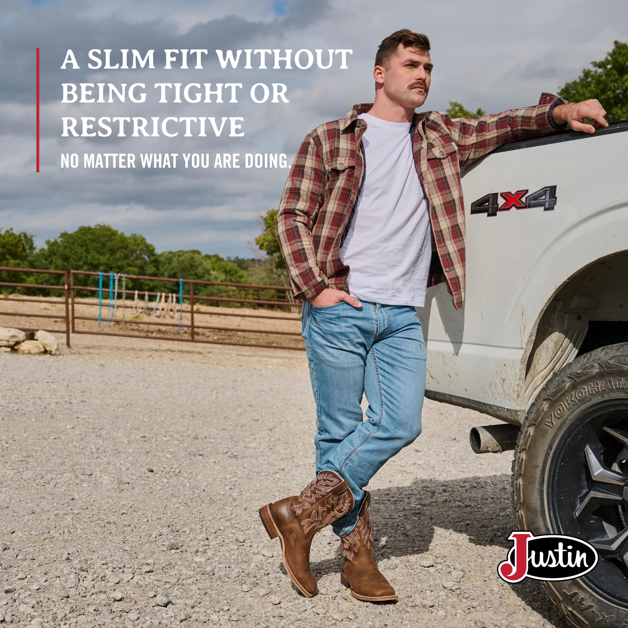 Justin Men's 1879 J2 Straight Leg Jeans - Image 4