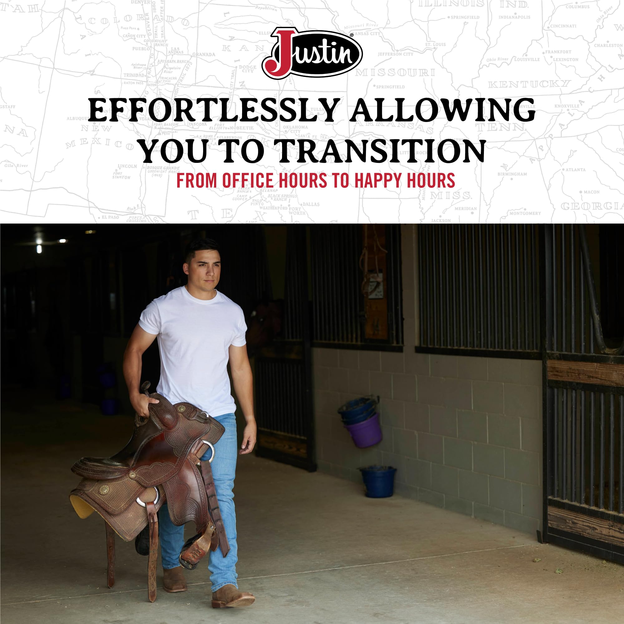 Justin Men's 1879 J2 Straight Leg Jeans - Image 6