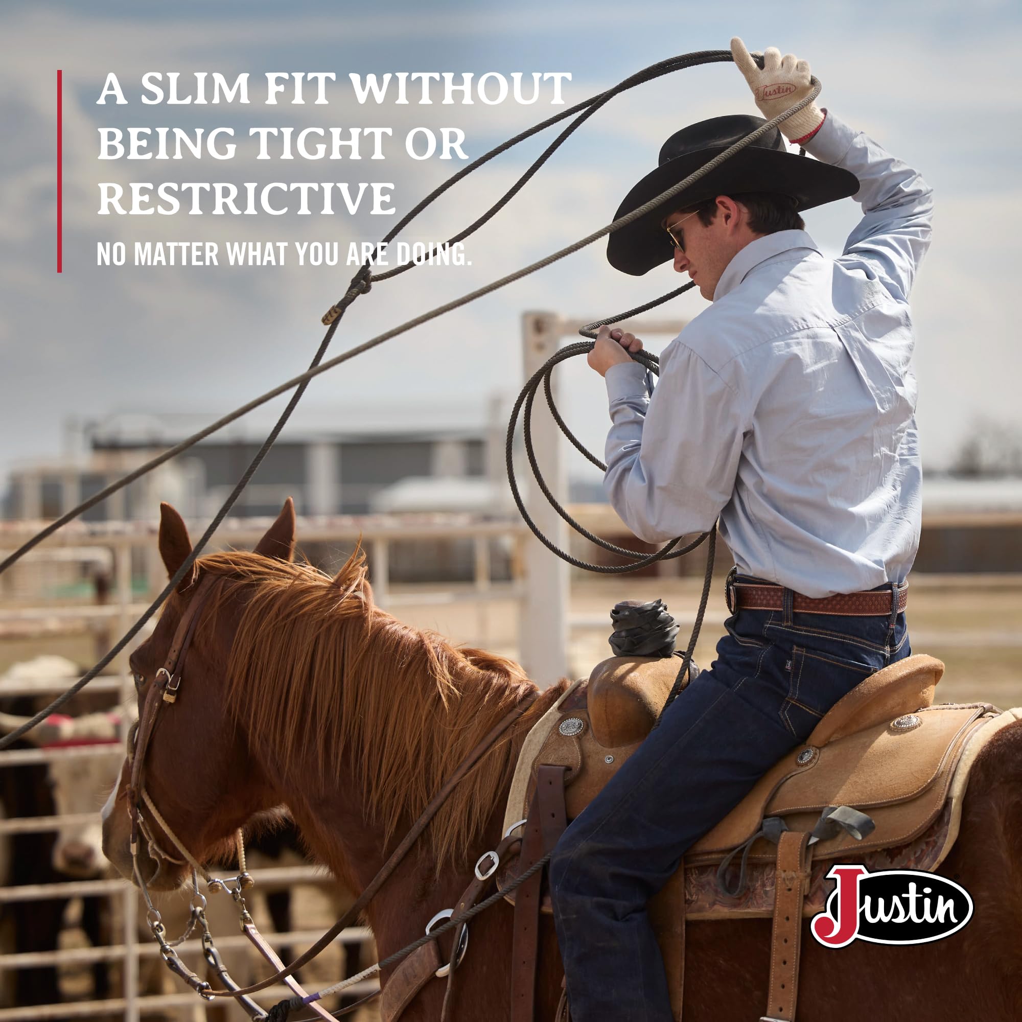 Justin Men's 1879 J2 Straight Leg Jeans - Image 4