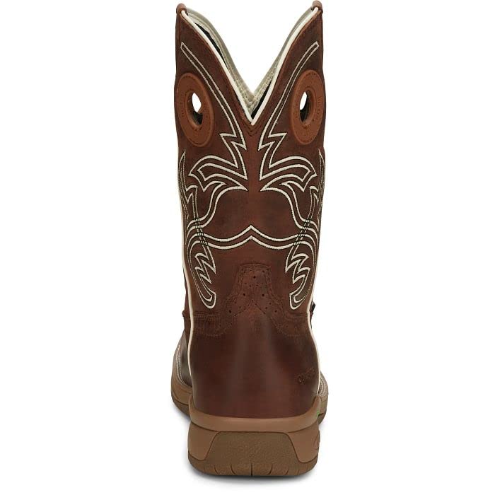 Justin NiTread 11” Composite Toe Boots for Men - Commander Collection - Square Toe Full-Grain Leather Men’s Work Boots with Comfort Footbed and Oil & Slip-Resistant Outsole - Image 5