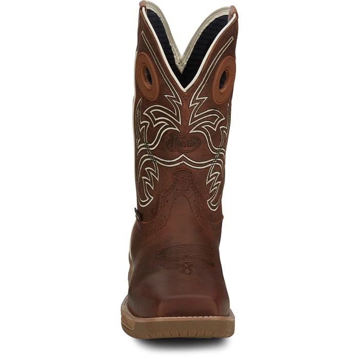 Justin NiTread 11” Composite Toe Boots for Men - Commander Collection - Square Toe Full-Grain Leather Men’s Work Boots with Comfort Footbed and Oil & Slip-Resistant Outsole - Image 7