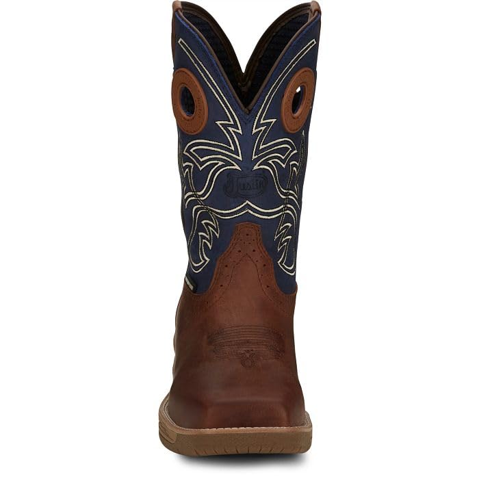 Justin NiTread 11” Composite Toe Boots for Men - Commander Collection - Square Toe Full-Grain Leather Men’s Work Boots with Comfort Footbed and Oil & Slip-Resistant Outsole - Image 6