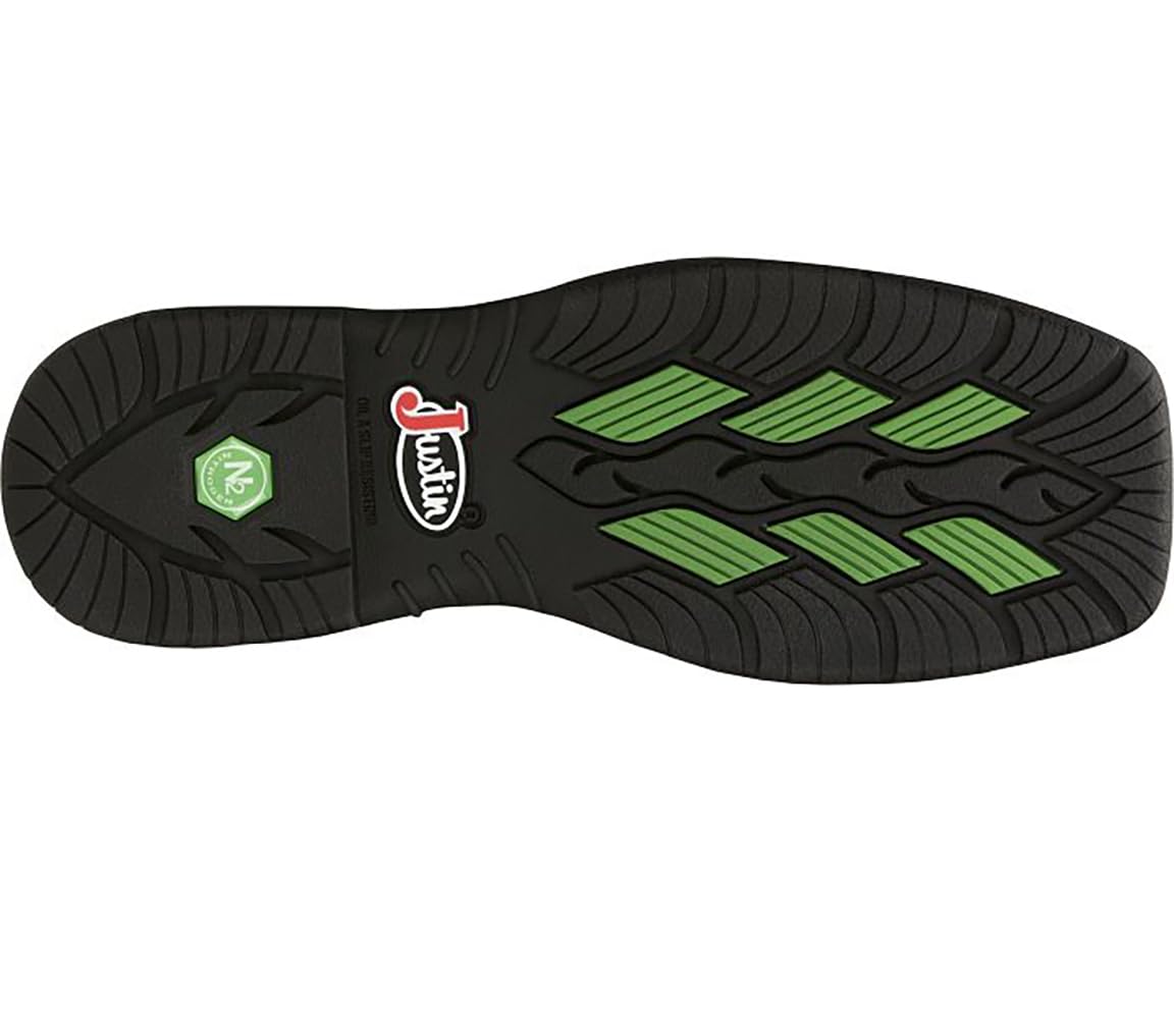 Justin NiTread 11” Composite Toe Boots for Men - Commander Collection - Square Toe Full-Grain Leather Men’s Work Boots with Comfort Footbed and Oil & Slip-Resistant Outsole - Image 7