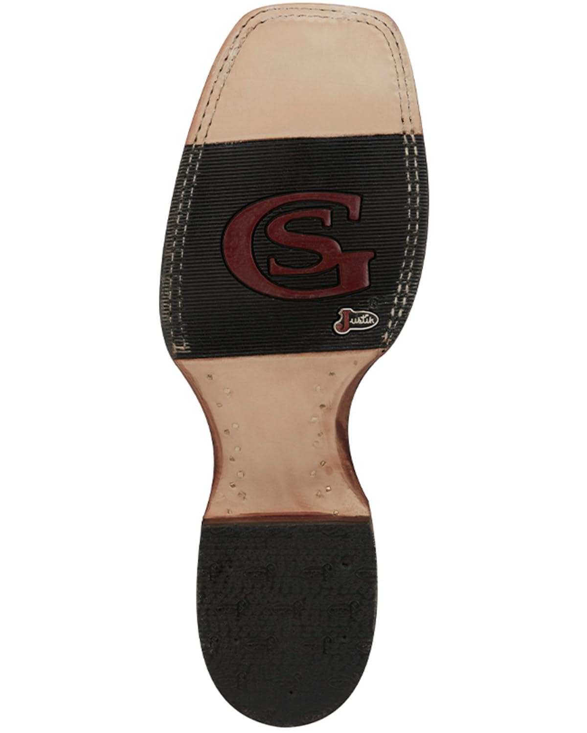 Justin Ocean Front 11" Pirarucu Men's Western Boot - Exotic Leather, Durable Design, Tan - 8.5 D - Image 7