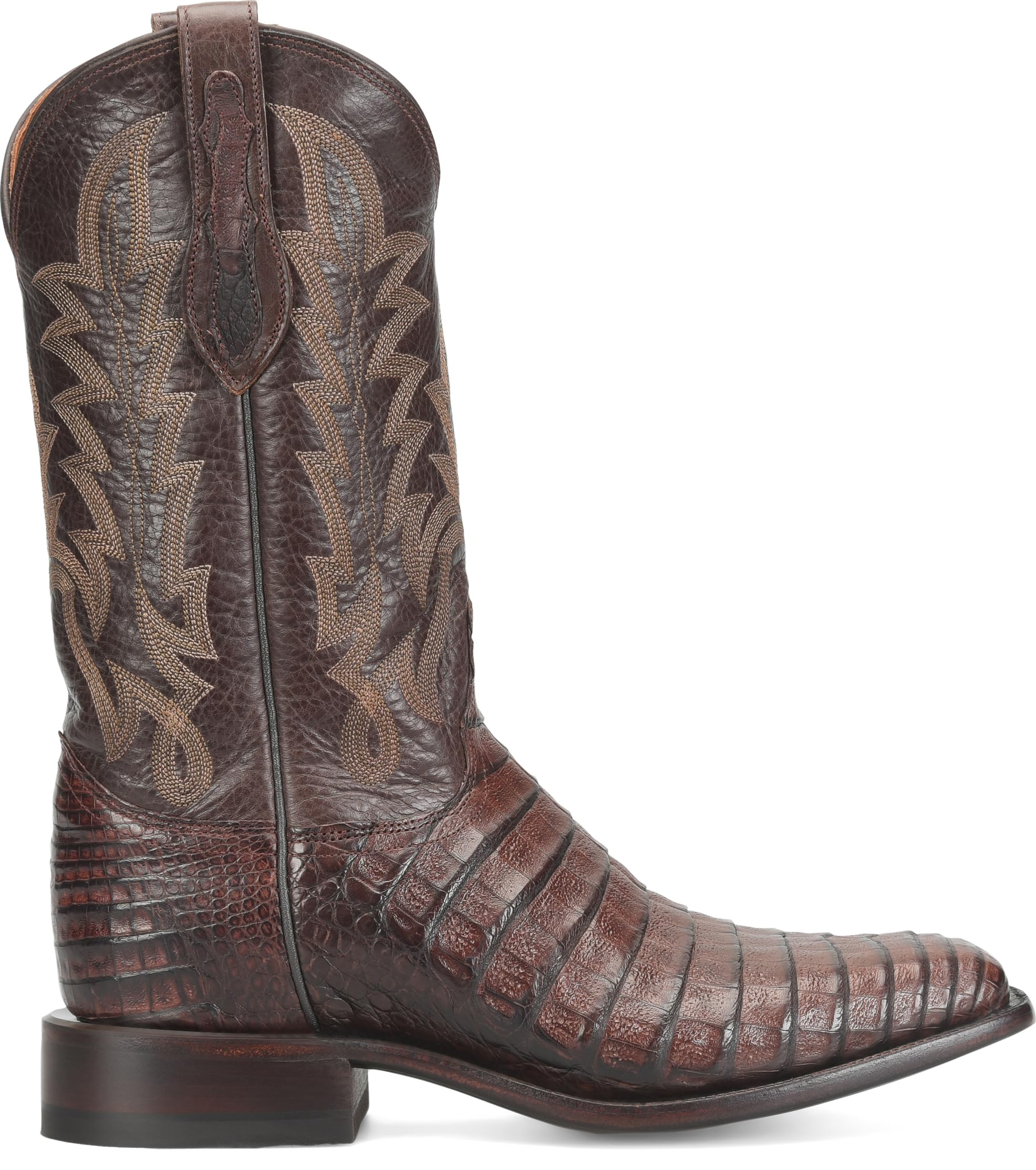 Justin Panama 12" Caiman Cowboy for Men, Exotic Leather Western Footwear, Durable Design, Stylish and Comfortable Western Boots - Image 3