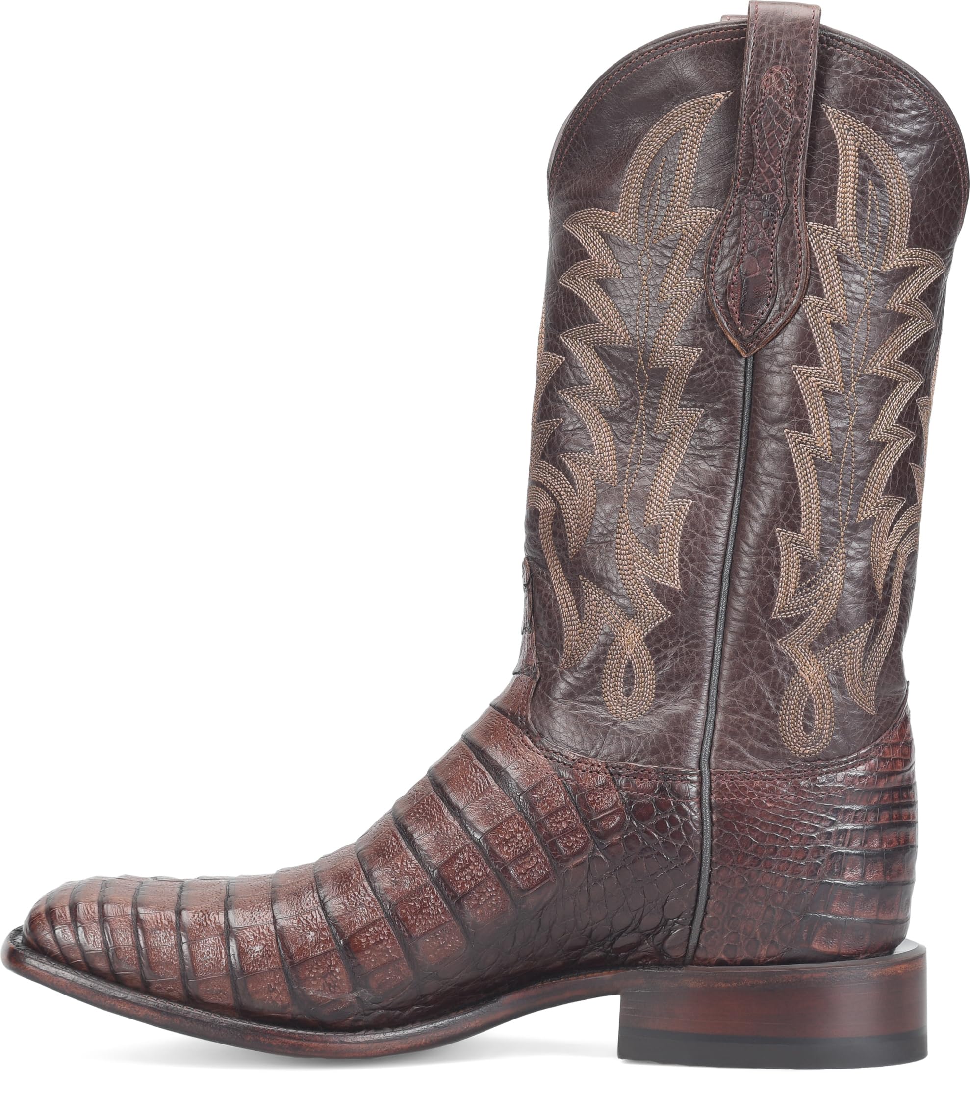 Justin Panama 12" Caiman Cowboy for Men, Exotic Leather Western Footwear, Durable Design, Stylish and Comfortable Western Boots - Image 8