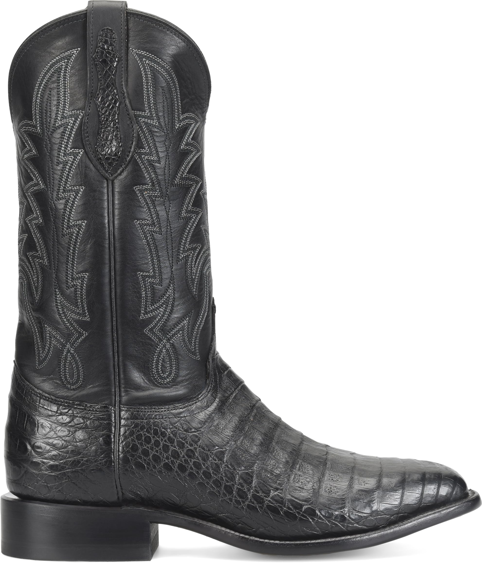 Justin Panama 12" Caiman Cowboy for Men, Exotic Leather Western Footwear, Durable Design, Stylish and Comfortable Western Boots - Image 3