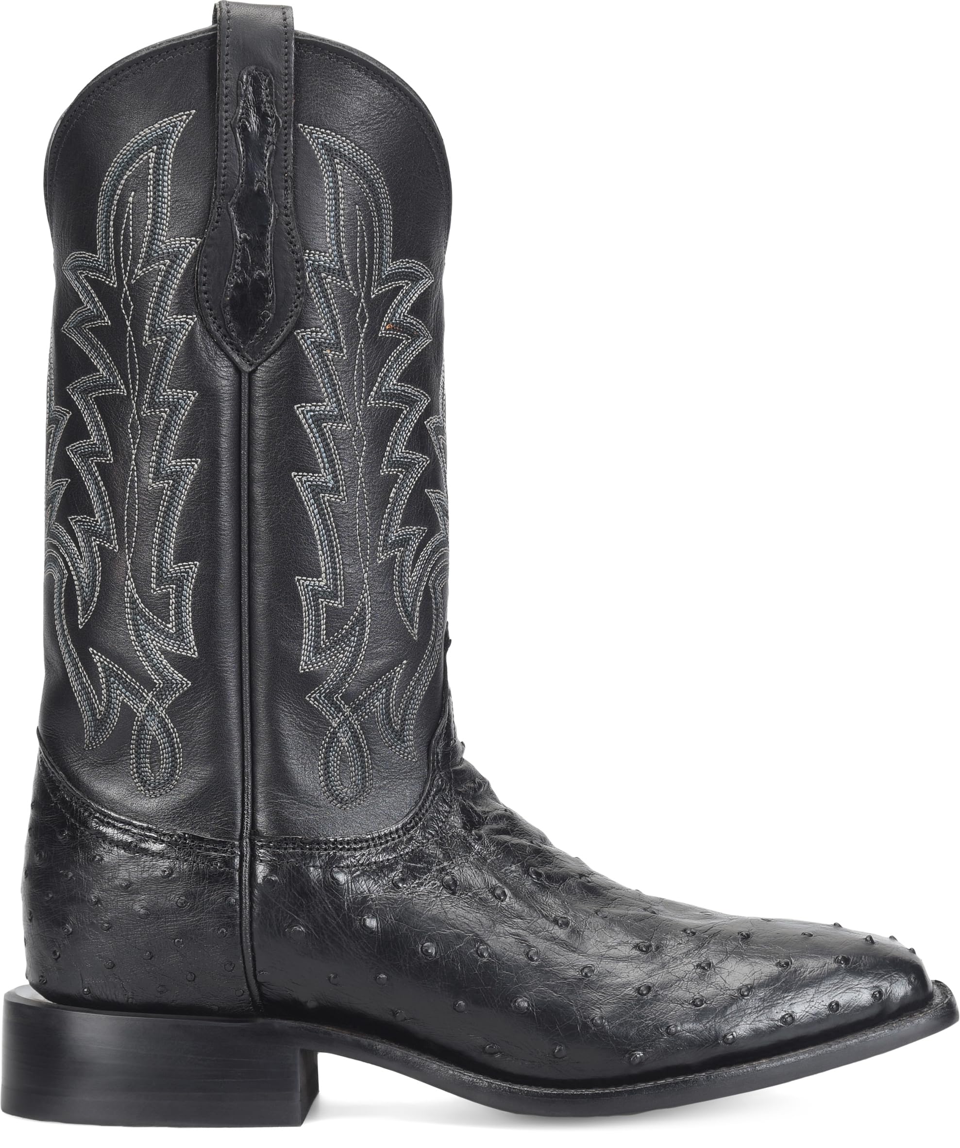 Justin Rancher 12" Ostrich Cowboy Men's - Genuine Leather, Exotic Style, Durable Construction, Classic Design Western Boots - Image 3