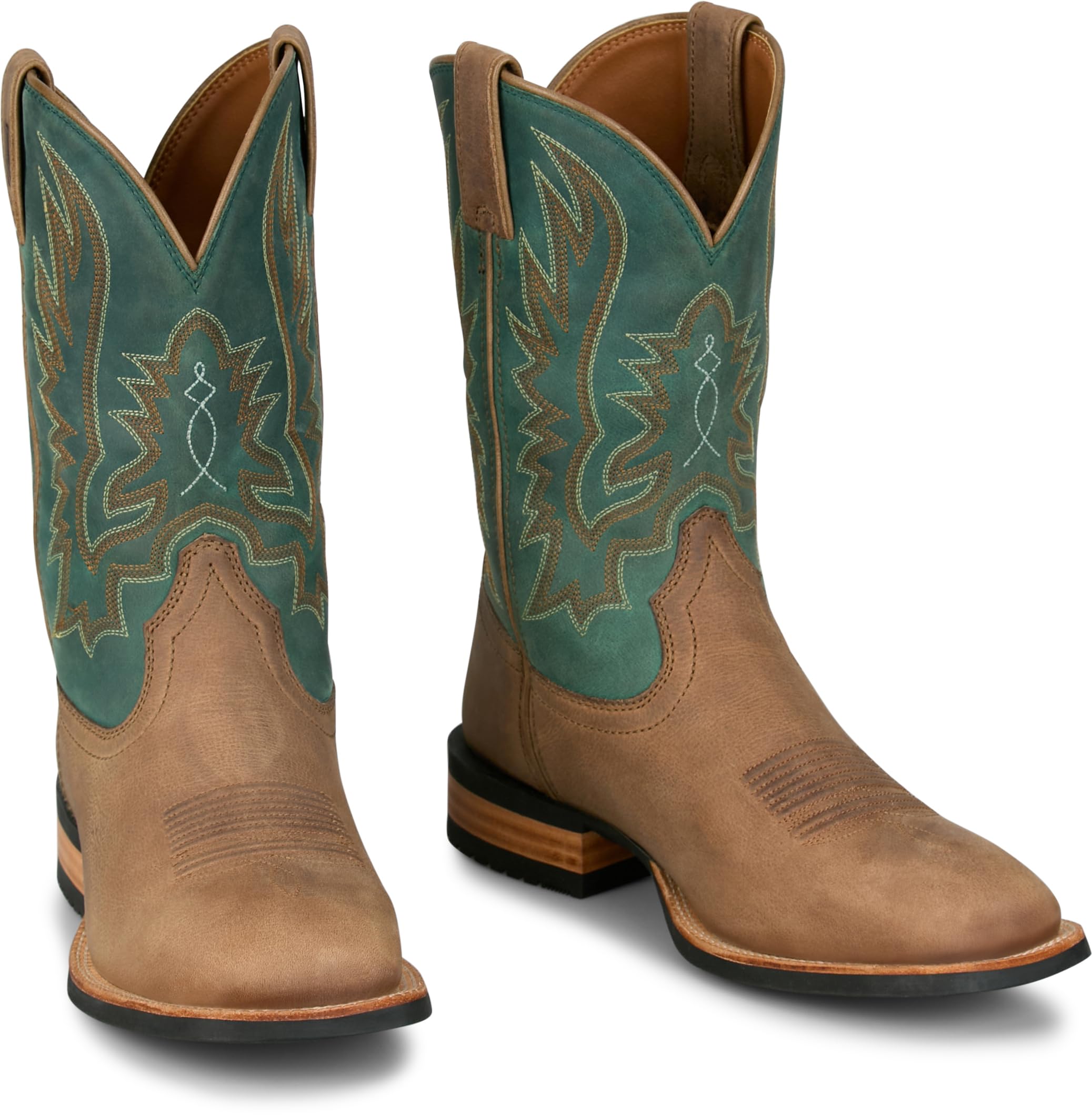 Justin Rustle 11" Premium Leather Western Boots for Men - Outlaw Collection - Durable, Comfortable Cowboy Style Footwear - Image 3